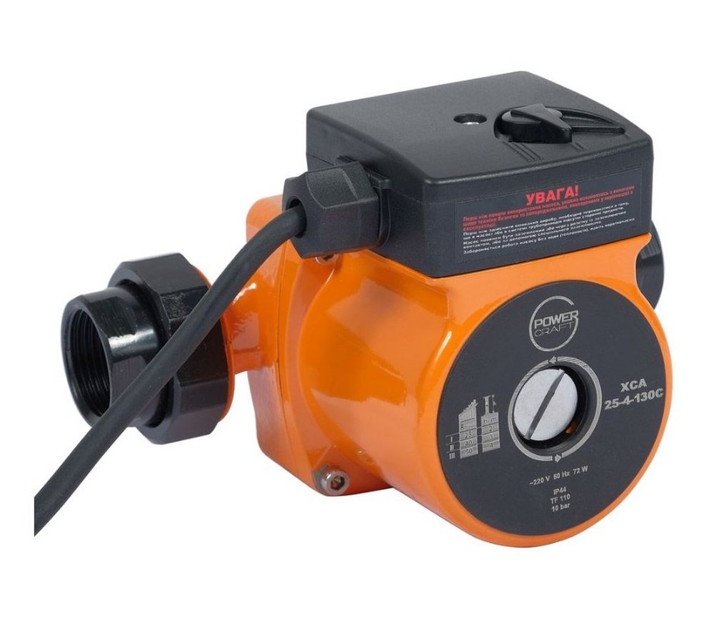 Циркуляційний насос Powercraft DCA 25-4-130, напір до 4 м, із гайками, фото 1